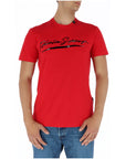 Plein Sport Logo Cotton-Rich Athleisure T-Shirt - red