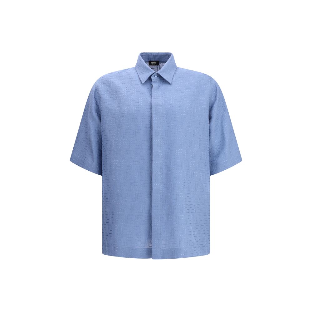 Fendi Blue Linen Shirt