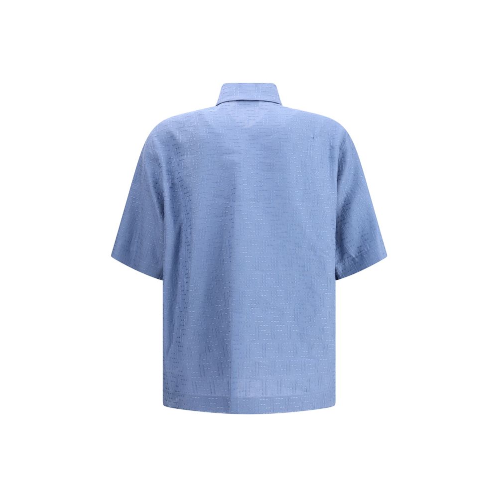 Fendi Blue Linen Shirt