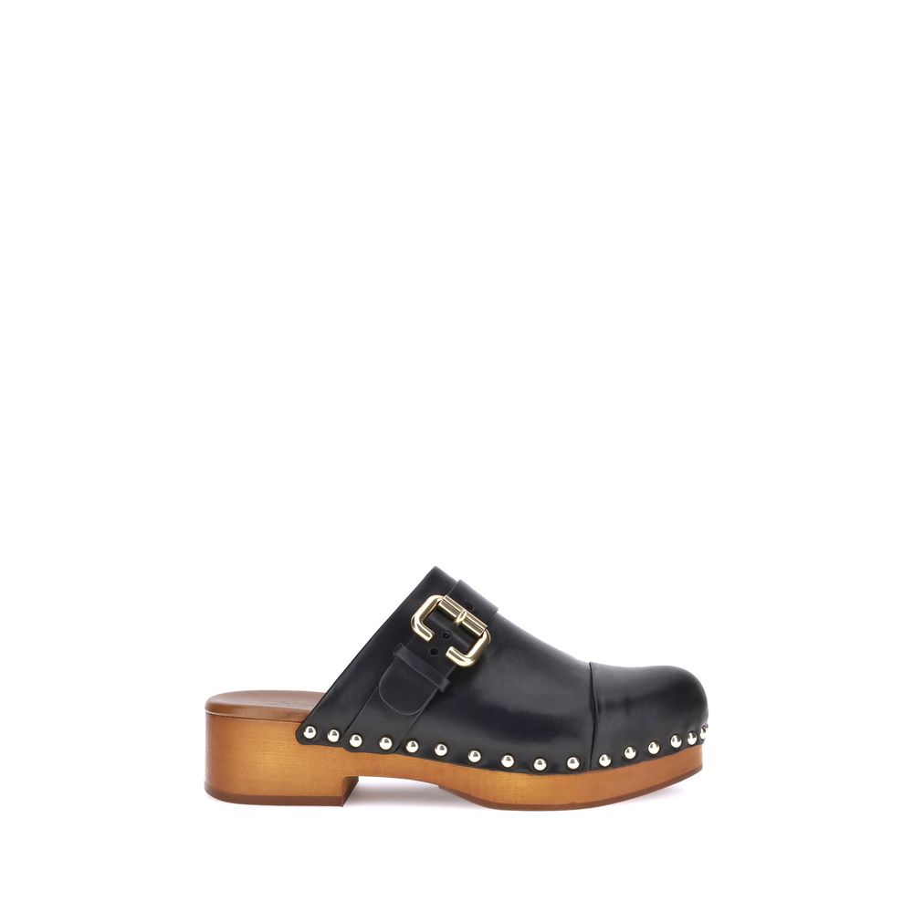 Chloé Jeannette Leather Clog-Mule