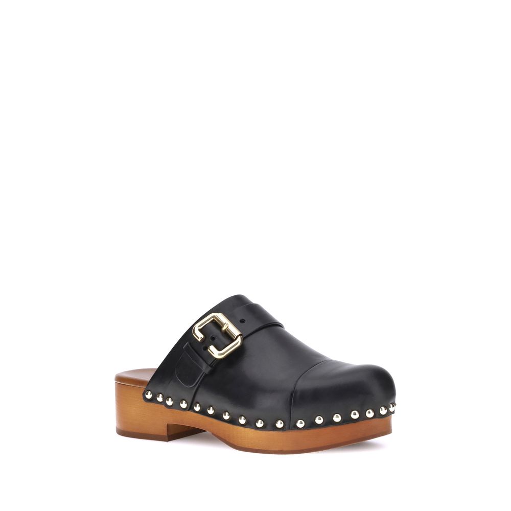 Chloé Jeannette Leather Clog-Mule