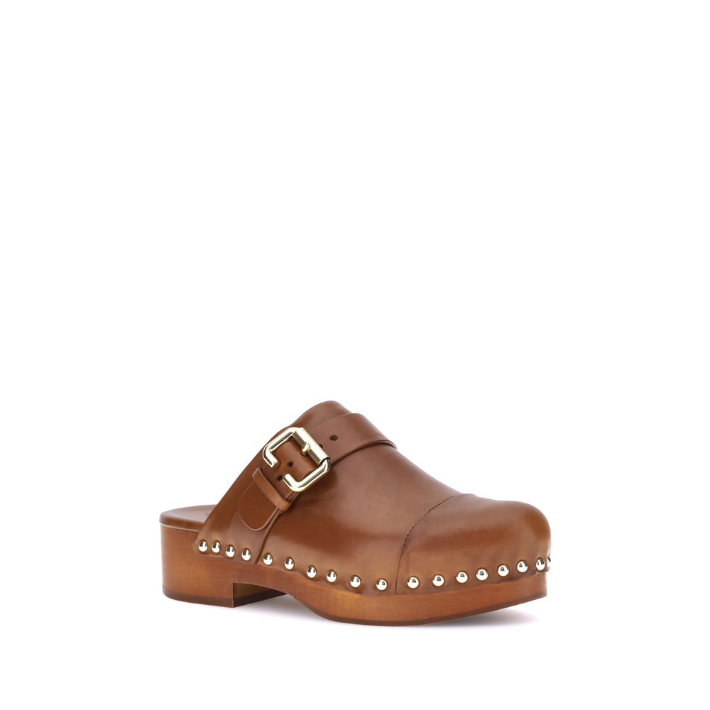 Chloé Jeannette Leather Clog-Mule