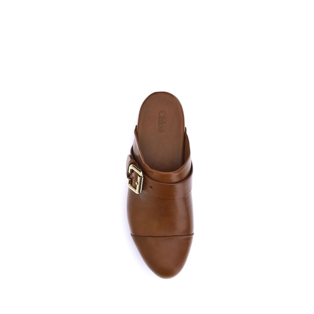 Chloé Jeannette Leather Clog-Mule