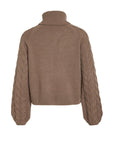Vila Clothes Cable Knit Minimalist Sweater