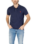 U.S. Polo Assn. Logo Pure Cotton Polo Shirt - Navy, Dark Blue