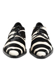 Dolce & Gabbana Black & White Zebra Stripe Derby Formal Shoes