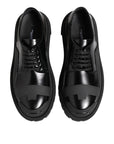 Dolce & Gabbana Black Patent Leather Casual Derby Shoes