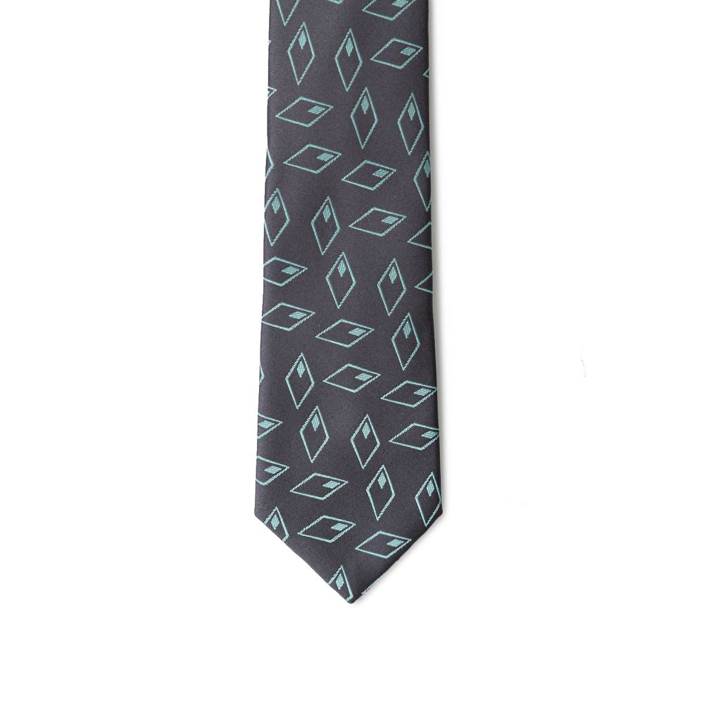 Giorgio Armani Geometric Gray/Grey Silk Suit Tie