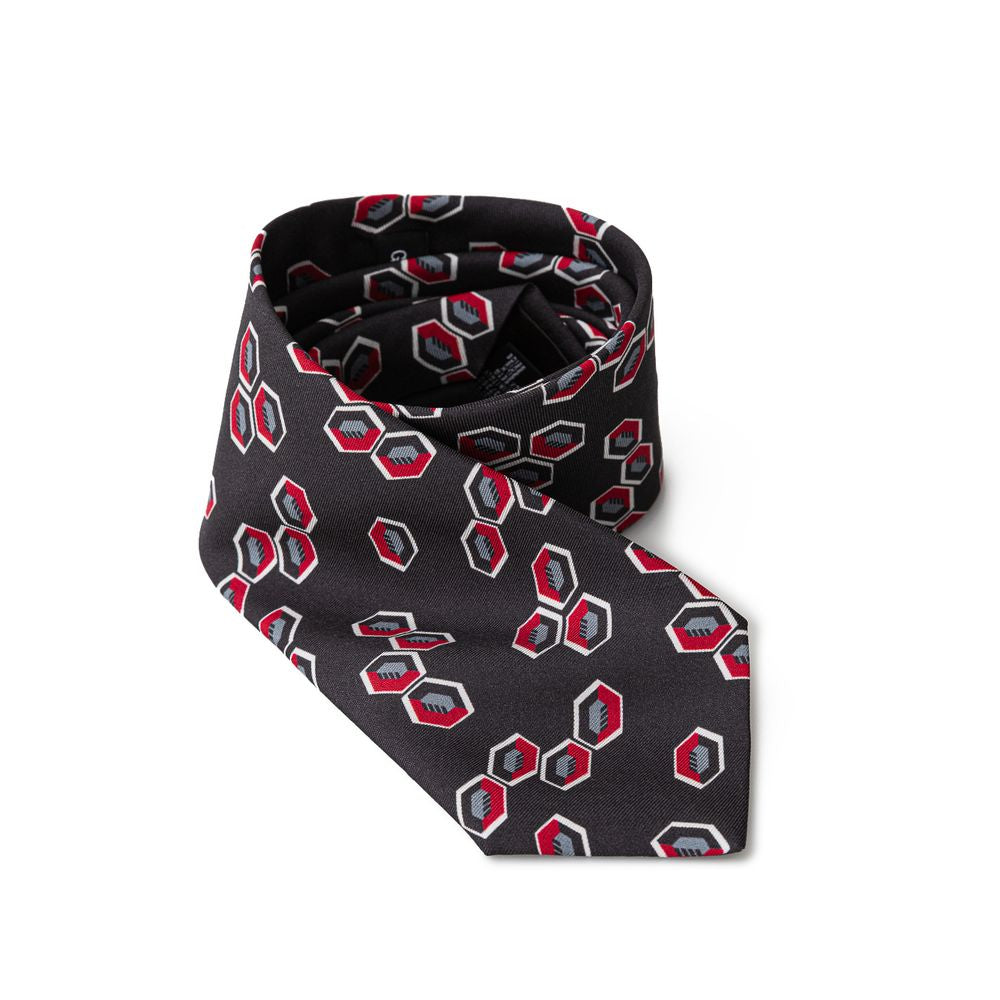 Giorgio Armani Geometric Gray/Grey Silk Suit Tie