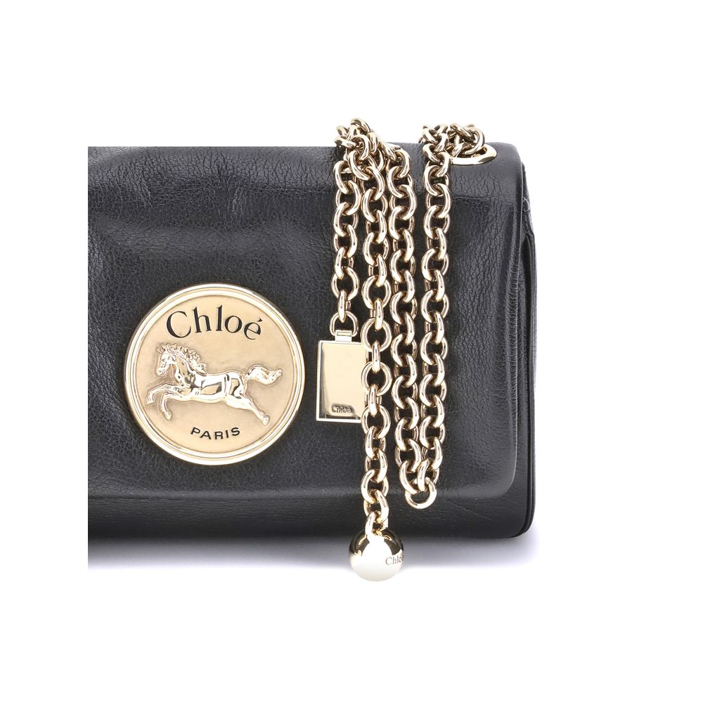 Chloé Heritage Leather Shoulder Bag With Chain Strap