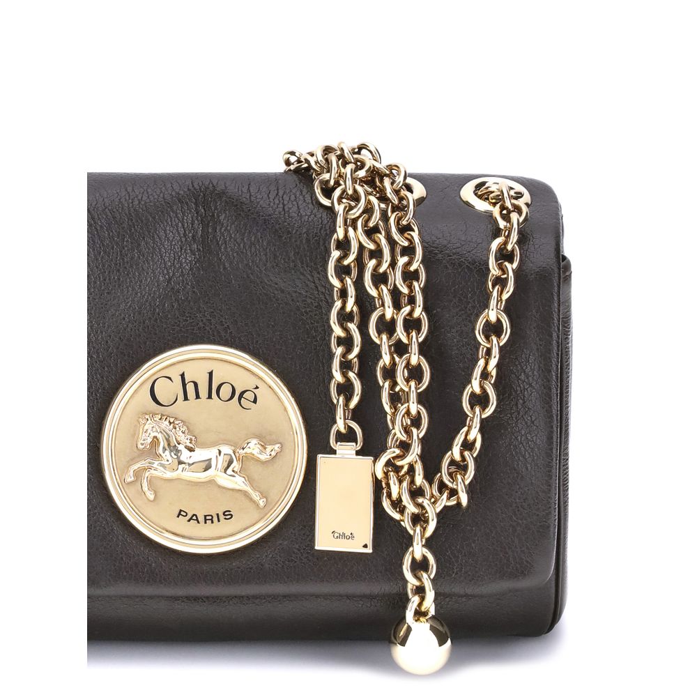 Chloé Heritage Leather Shoulder Bag With Chain Strap