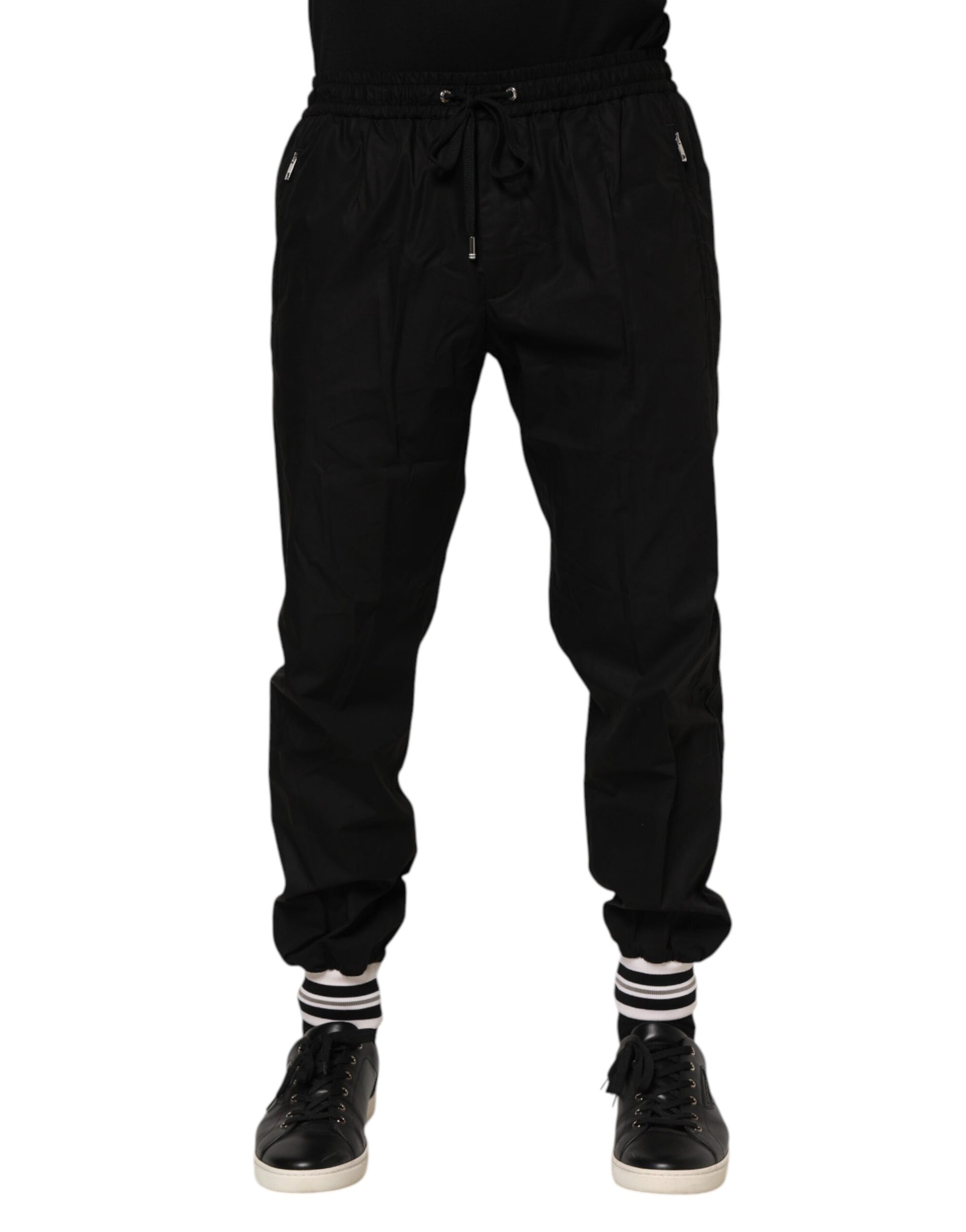Dolce & Gabbana Black Cotton Jogger Pants