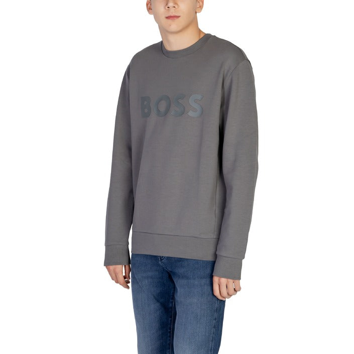 Boss Logo Crewneck Sweatshirt Cotton-Rich