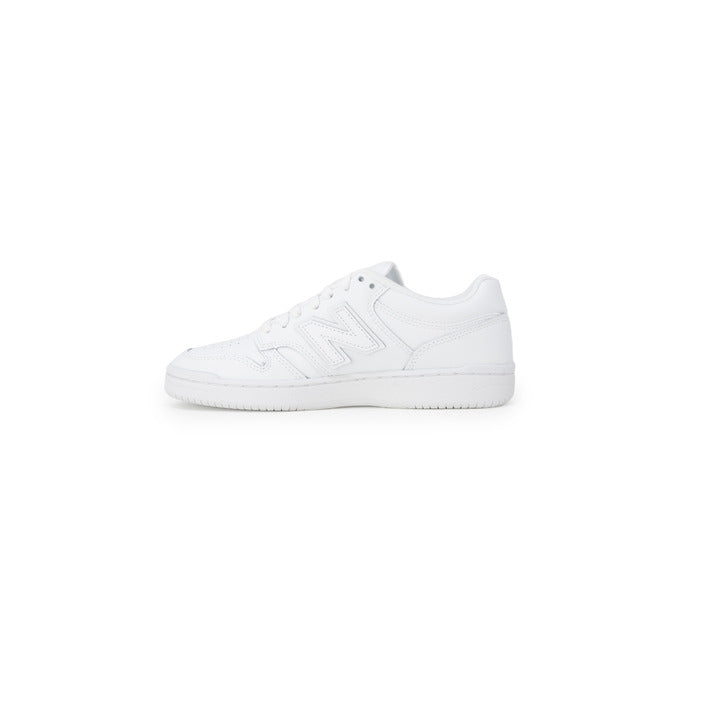 New Balance Logo All White Genuine Leather Sneakers