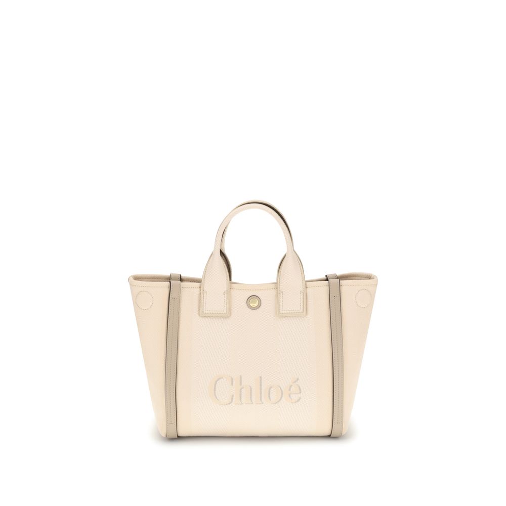 Chloé Top Handle Canvas Tote Bag