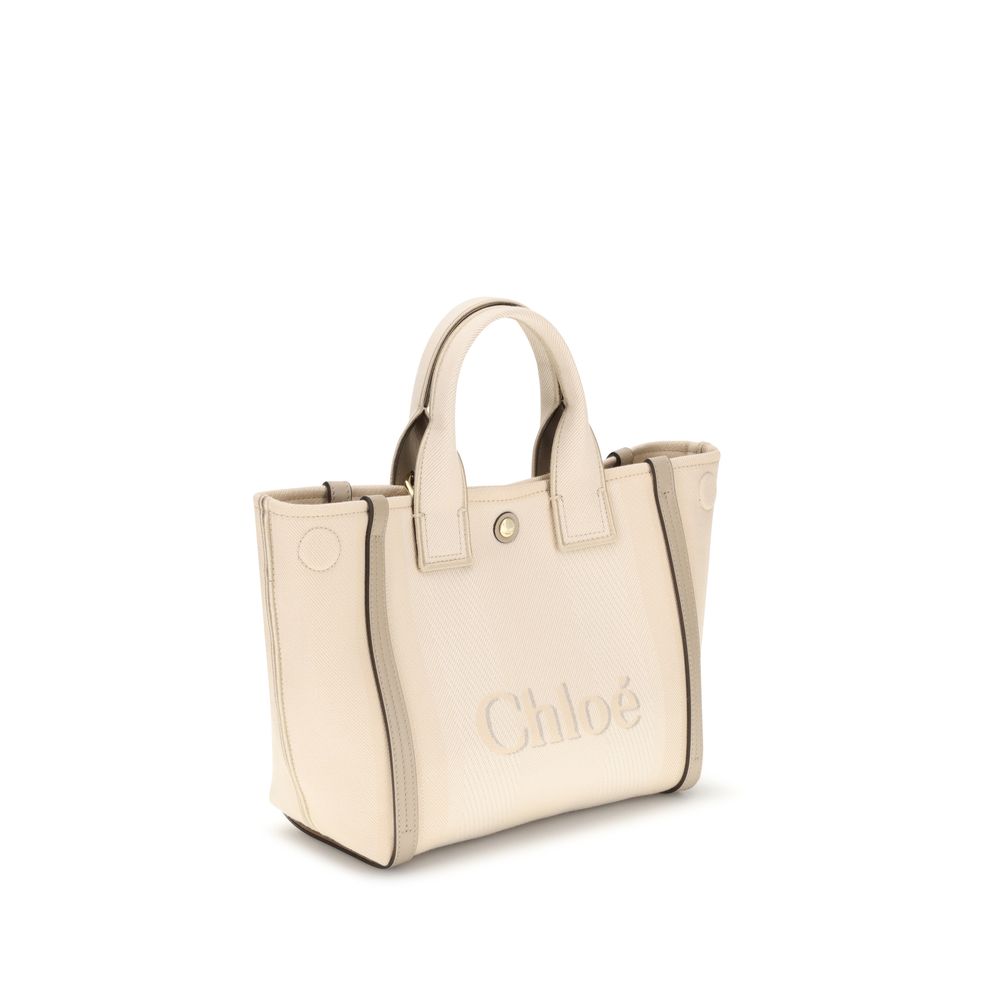 Chloé Top Handle Canvas Tote Bag