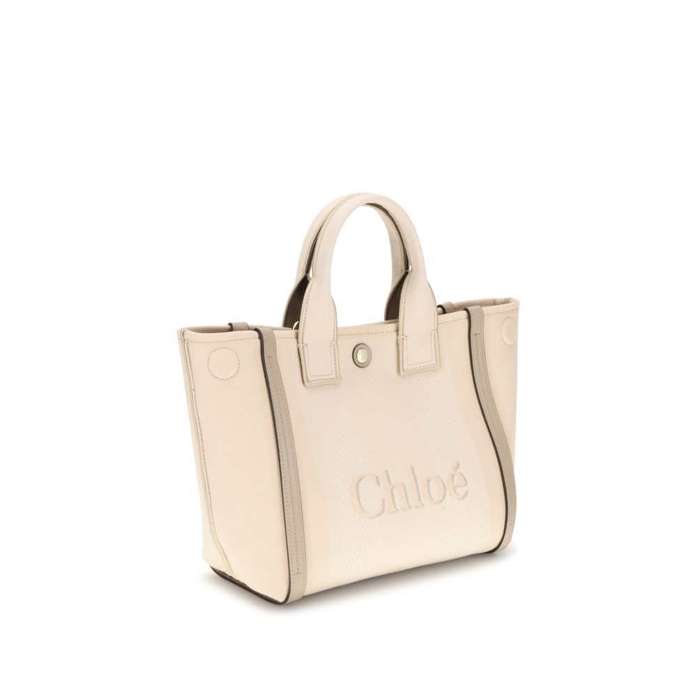Chloé Top Handle Canvas Tote Bag