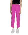 Only Pink Linen Straight Leg Ankle Length Pants