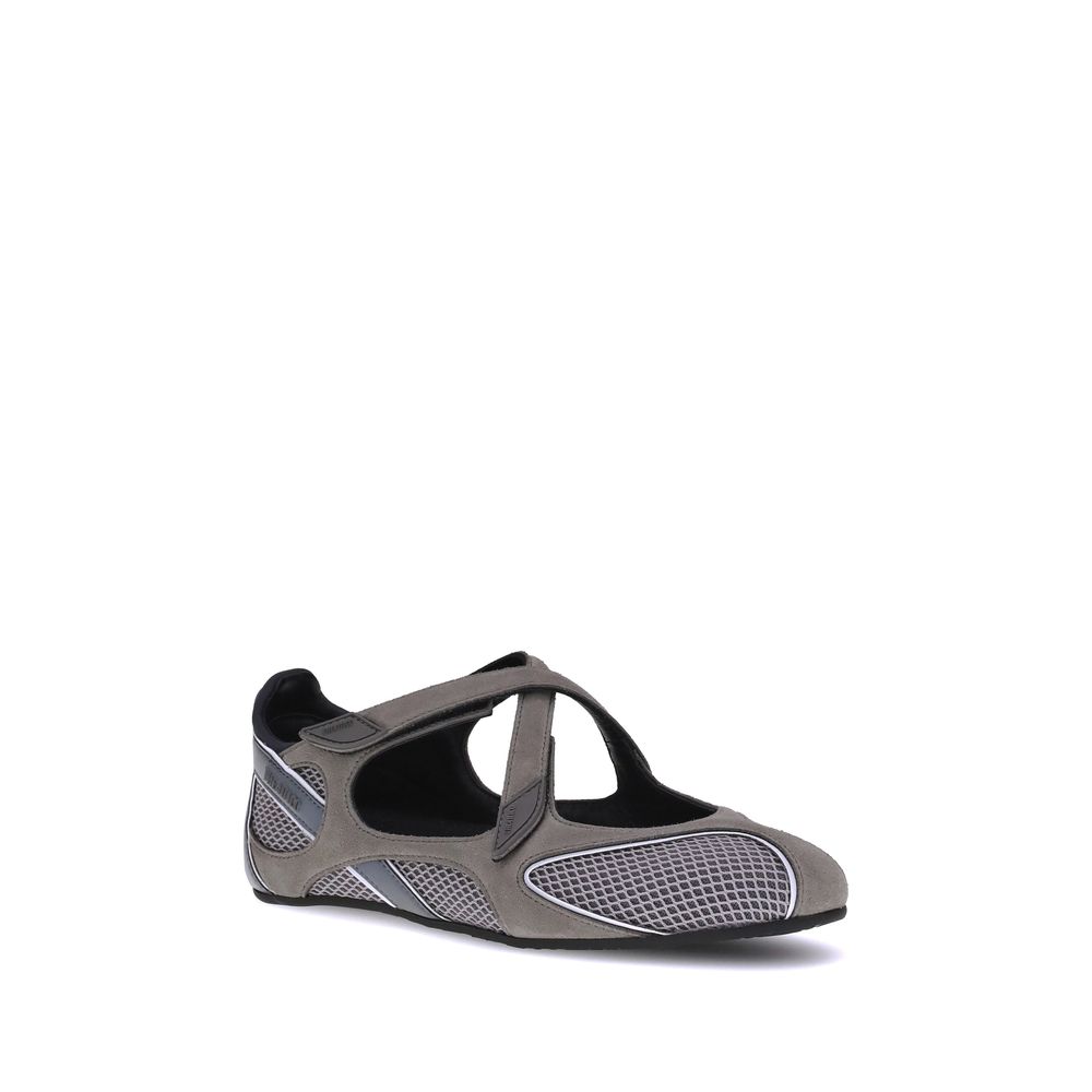 The Attico Nomad Ballet Flats - Gray/Grey