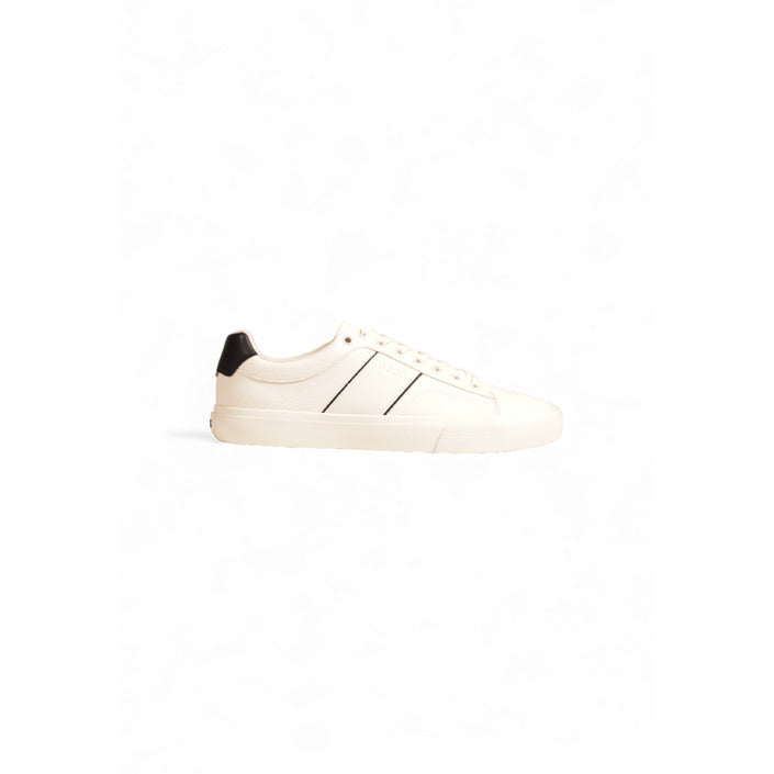 Boss Logo Genuine Leather Low Top Lace-Up Sneakers