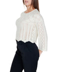 Vero Moda Lace Quarter Sleeve Top - cream/white