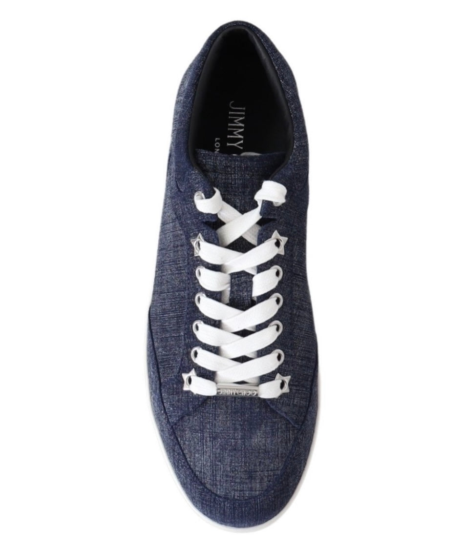 Jimmy Choo Miami Denim Low Top Sneakers