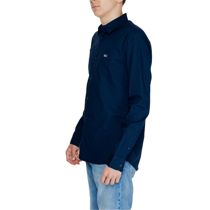 Tommy Hilfiger Jeans Logo Short Collar Shirt - blue