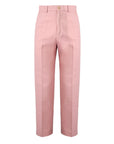 Gucci Dusty Pink Cotton Straight Leg Pants