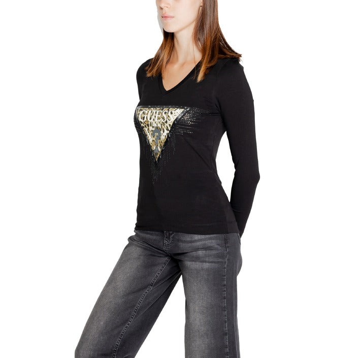 Guess Logo Cotton-Rich Long Sleeve Top