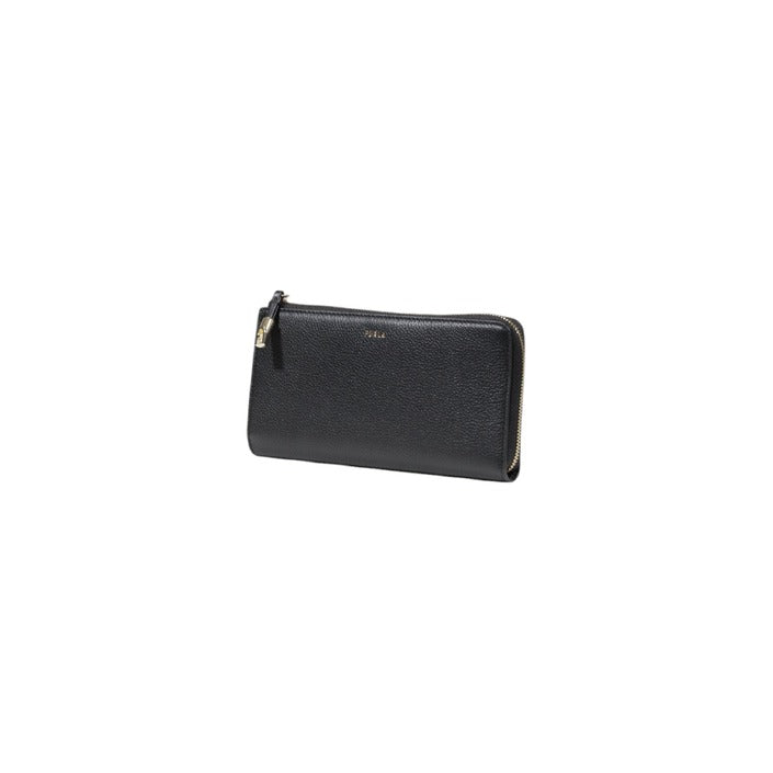 Furla Logo Genuine Leather Slim Clutch Purse