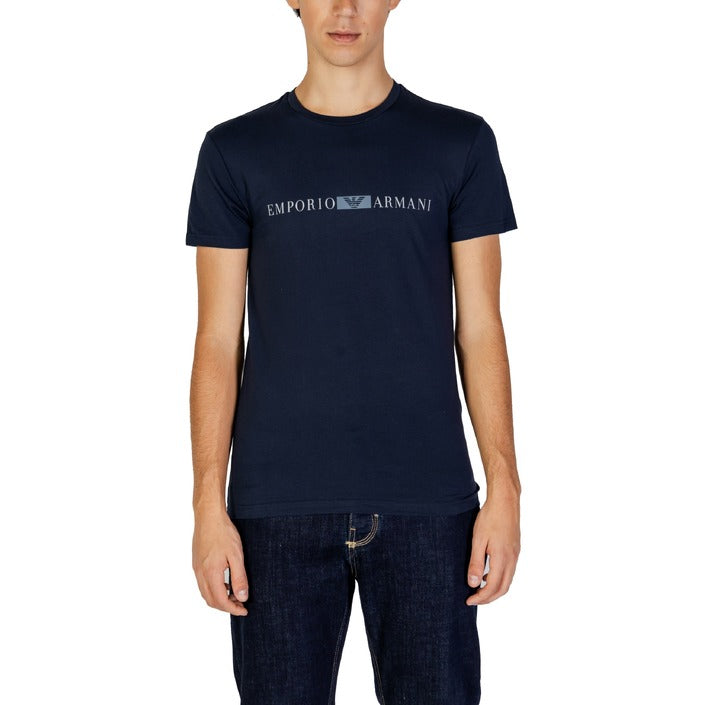 Emporio Armani Logo Cotton-Rich Crewneck T-Shirt