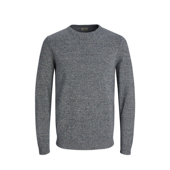 Jack & Jones Minimalist 100% Cotton Crewneck Sweater - light  grey