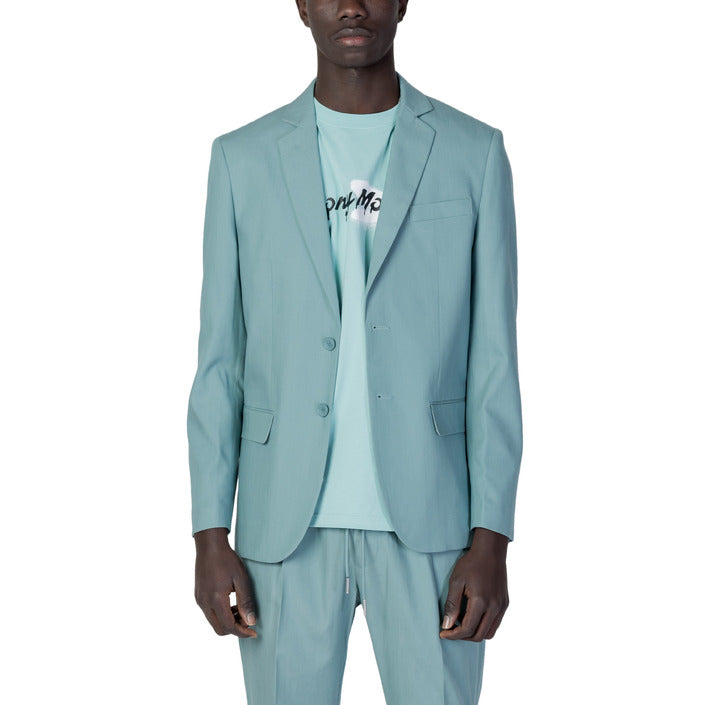 Antony Morato Green Cotton Blend Blazer