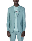 Antony Morato Green Cotton Blend Blazer
