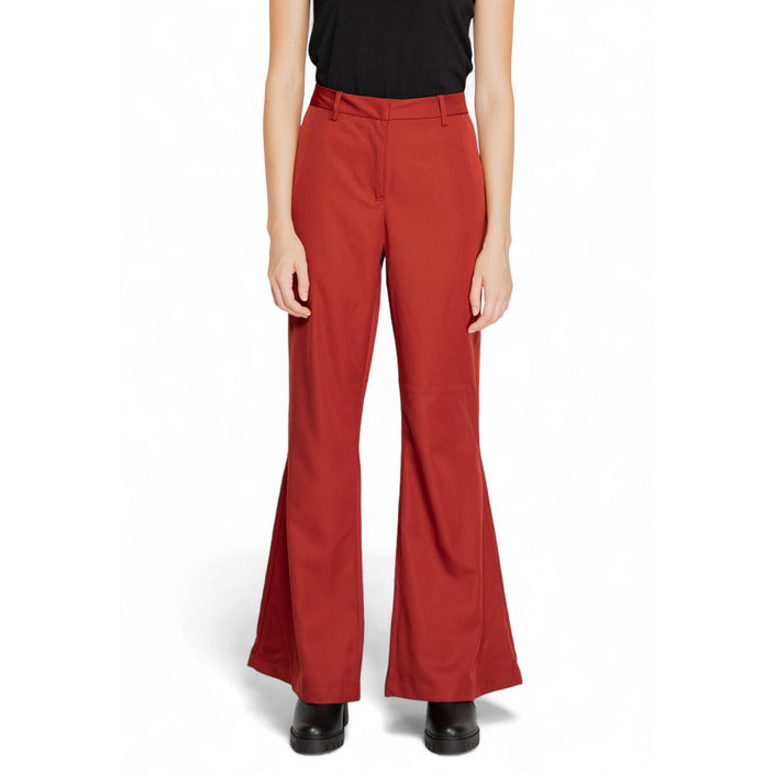 Vero Moda Red Flared Fit Pants