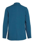 Vila Clothes Aegean Blue Buttonless Longline Blazer