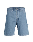 Jack & Jones Logo Multipl-Pocket Light Wash Denim Shorts