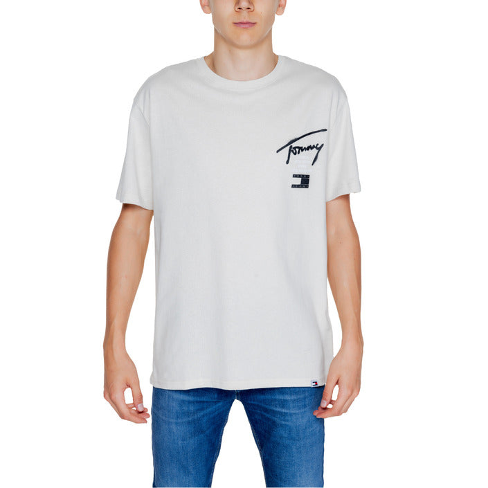 Tommy Hilfiger Jeans Logo 100% Cotton T-Shirt - white