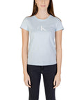 Calvin Klein Jeans Logo Pure Cotton T-Shirt - light blue 