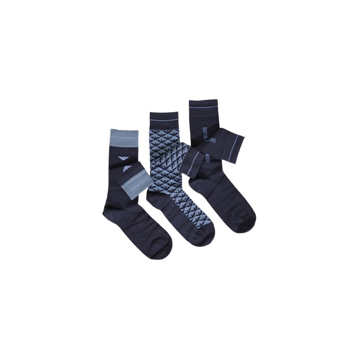 Emporio Armani Logo Cotton-Blend Midi Quarter Socks - 3 Pack