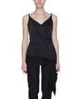 Silence Asymmetrical Hem Satin Singlet Top