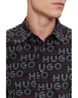 Hugo Logo Monogram Pure Cotton Shirt - 2 Styles