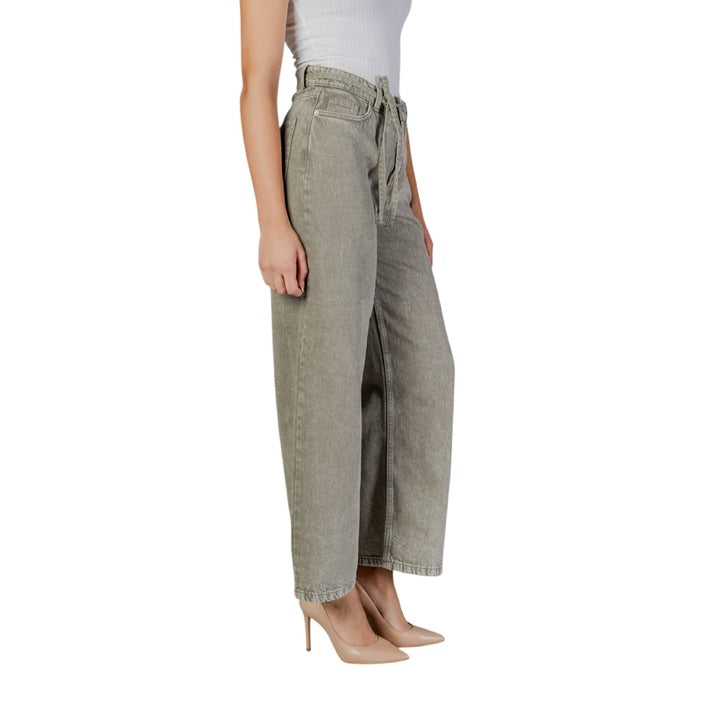 Only High Rise Wide Leg Baggy Light Grey Jeans