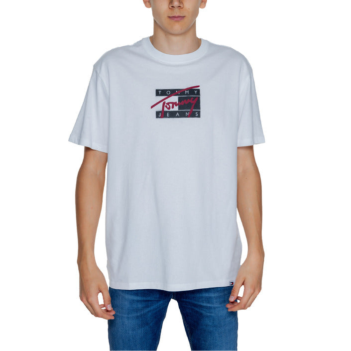 Tommy Hilfiger Jeans Logo 100% Cotton T-Shirt - white
