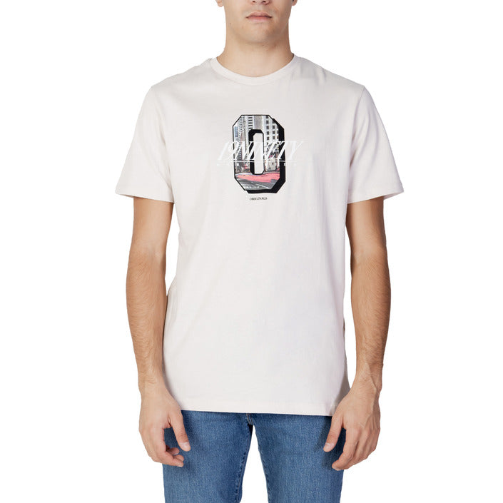 Jack & Jones Logo & Graphic Pure Cotton T-Shirt - Beige