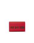 Love Moschino Logo Vegan Leather Red Clutch Purse & Crossbody Bag