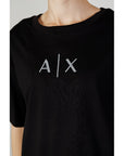 Armani Exchange Hemline Logo Block T-Shirt In Pure Cotton
