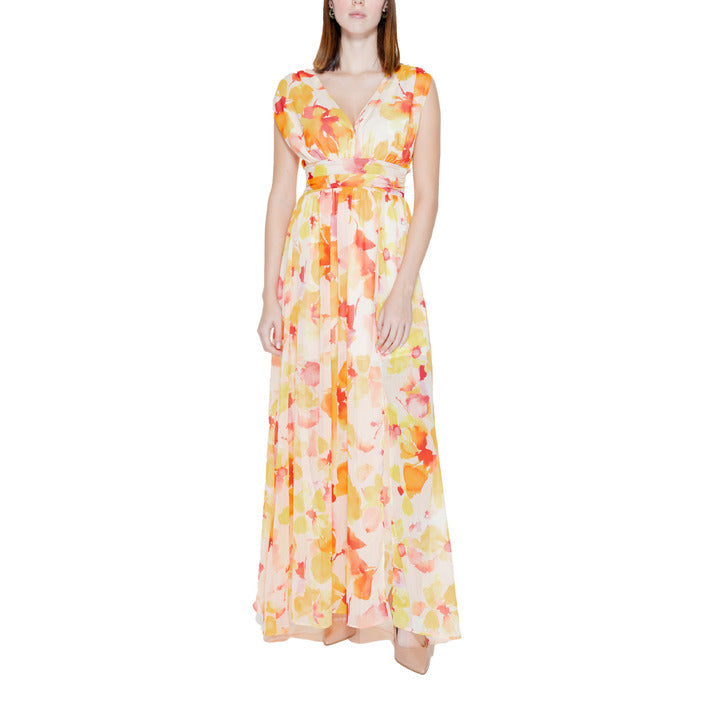 Morgan De Toi Sleeveless Summer Floral Kimono Glam Maxi Dress