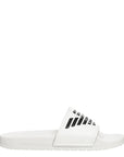 Emporio Armani Logo Resort Slides - white, black logo
