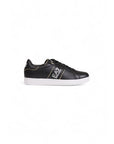 EA7 By Emporio Armani Logo Genuine Leather Lace-Up Low Top Sneakers